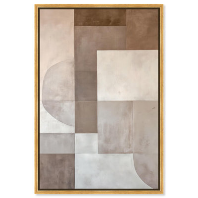 «Neutral Tone Blocks II», art géométrique bohème par Art Remedy