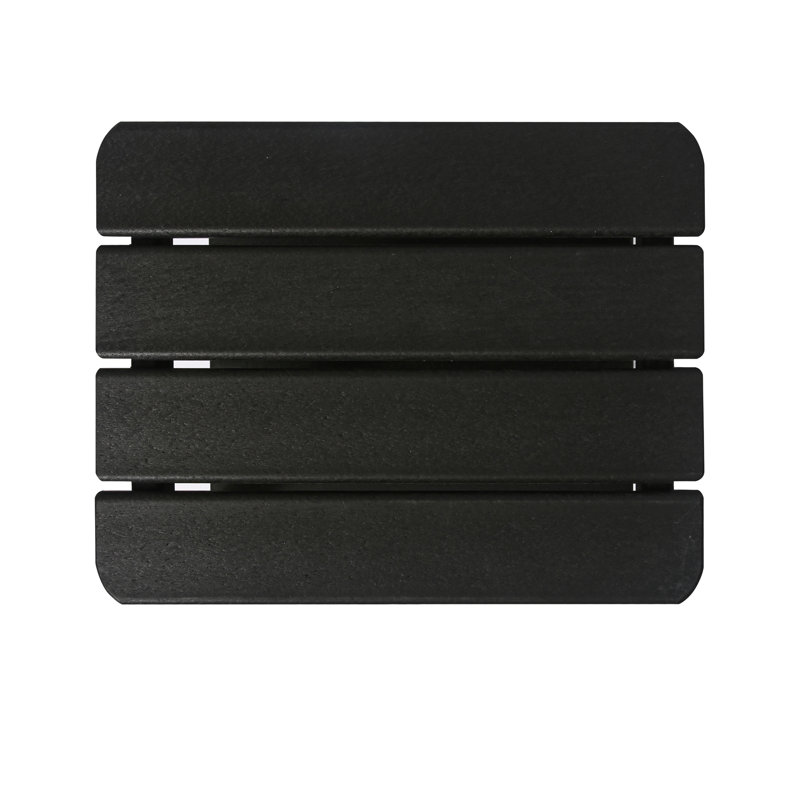 Outdoor HDPE Side Table Patio Table, Black