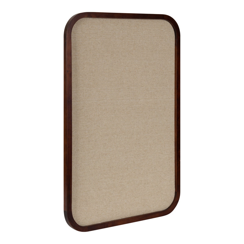 Fabric Corkboard / Bulletin Board, Walnut Brown