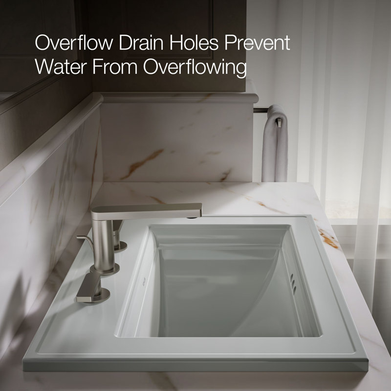 Memoirs® Stately Drop-in Bathroom Sink, Ice Gray, 8" Centers