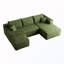 Canapé modulaire rembourré en U avec repose-pieds-130622444-130622445