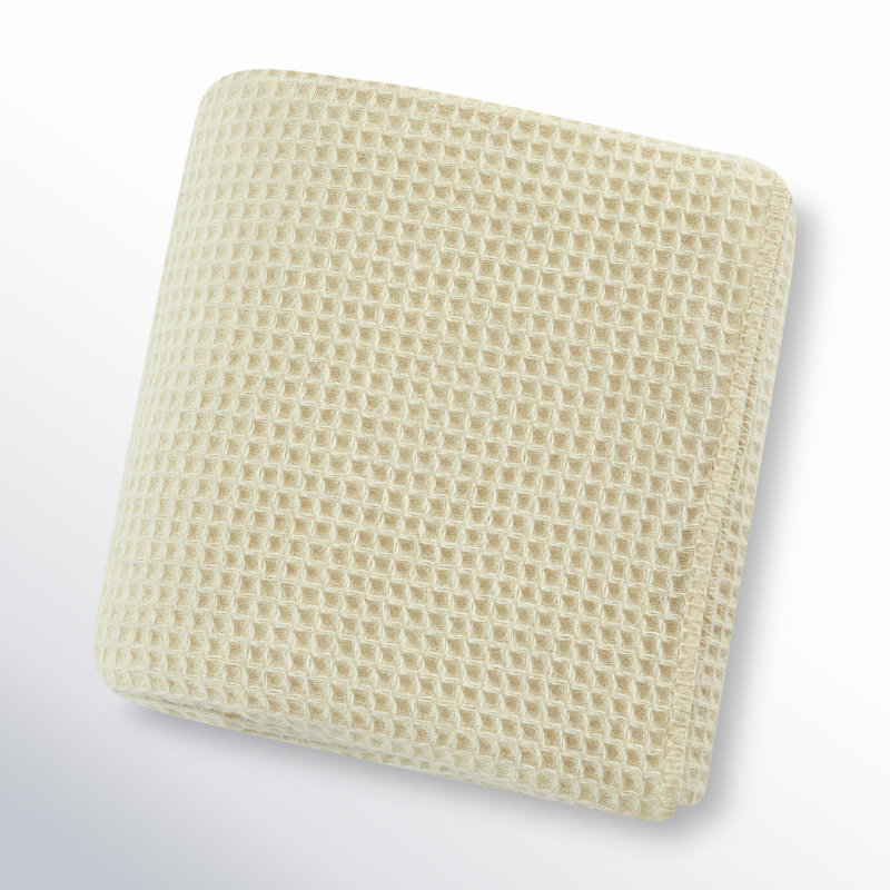 Sonder Weave Wool Blanket, Full/Queen, White, 6