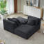 Canapé-lit double, canapé-lit désossé avec porte-gobelets et poches latérales, canapé-lit modulaire confortable à assise profonde pour le salon-1467288489