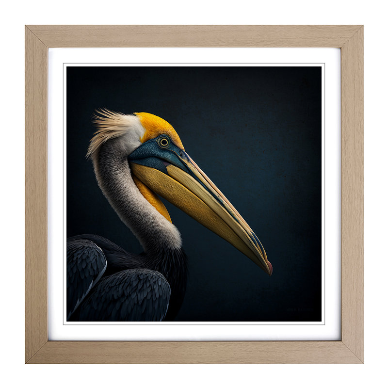 Pelican Bauhaus - Framed Print, Oak
