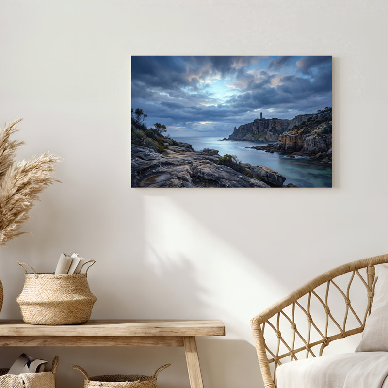 «Gallery Wrap», art mural sur toile pour le salon, la chambre à coucher, le bureau ou le vestibule - décoration murale décorative avec paysage côtier