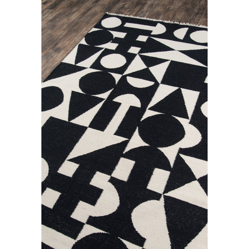 Roshni Wool Geometric Indoor Rug, Rectangle 2' x 3'