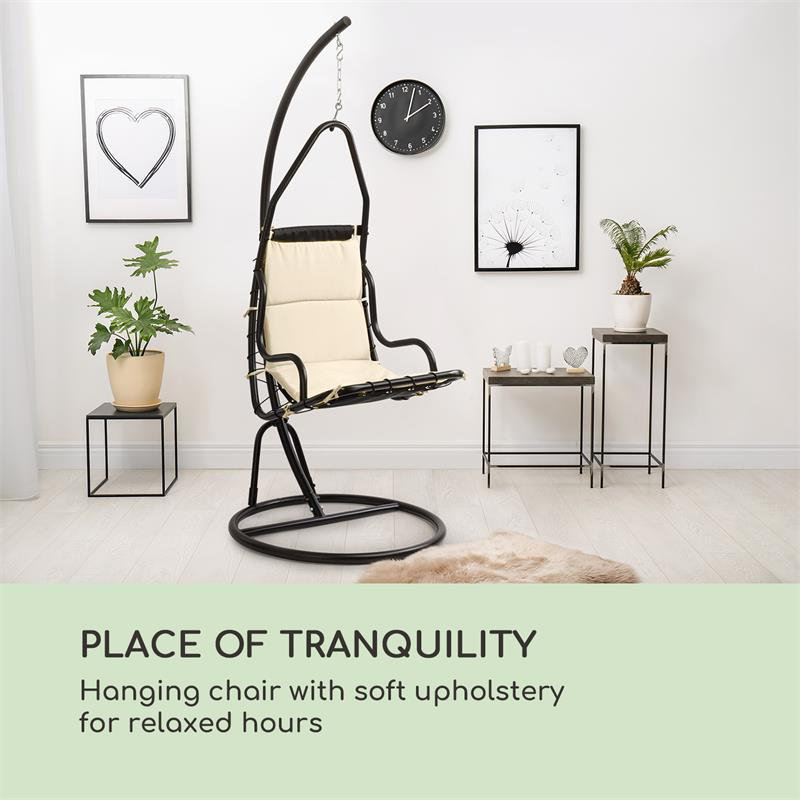 Serramazzoni Swing Chair with Stand, Cream