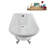 62" Streamline Clawfoot Tub,Tray,Drain, Clawfeet-101628984-102218227
