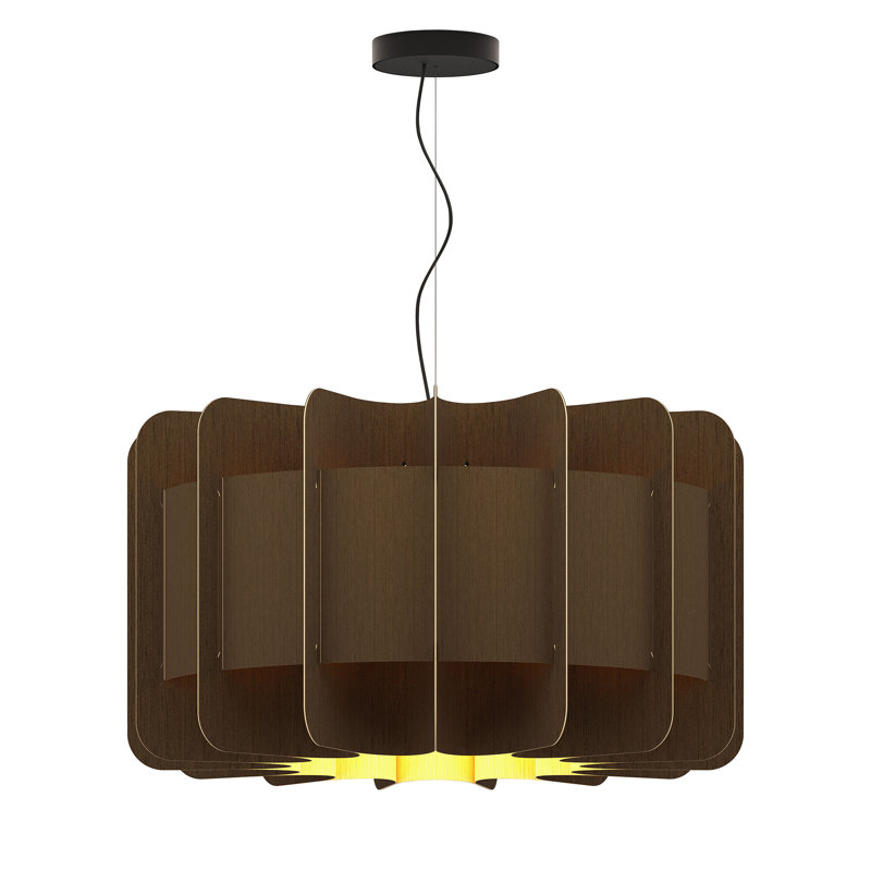 Clarissa 1-Light Single Pendant, Ebony, 16.5" H x 29.8" W x 29.8" D