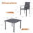 4-Person Patio Dining Set with Square Metal Dining Table and 4 Stackable PVC-coated polyester Dining Chairs-843604801