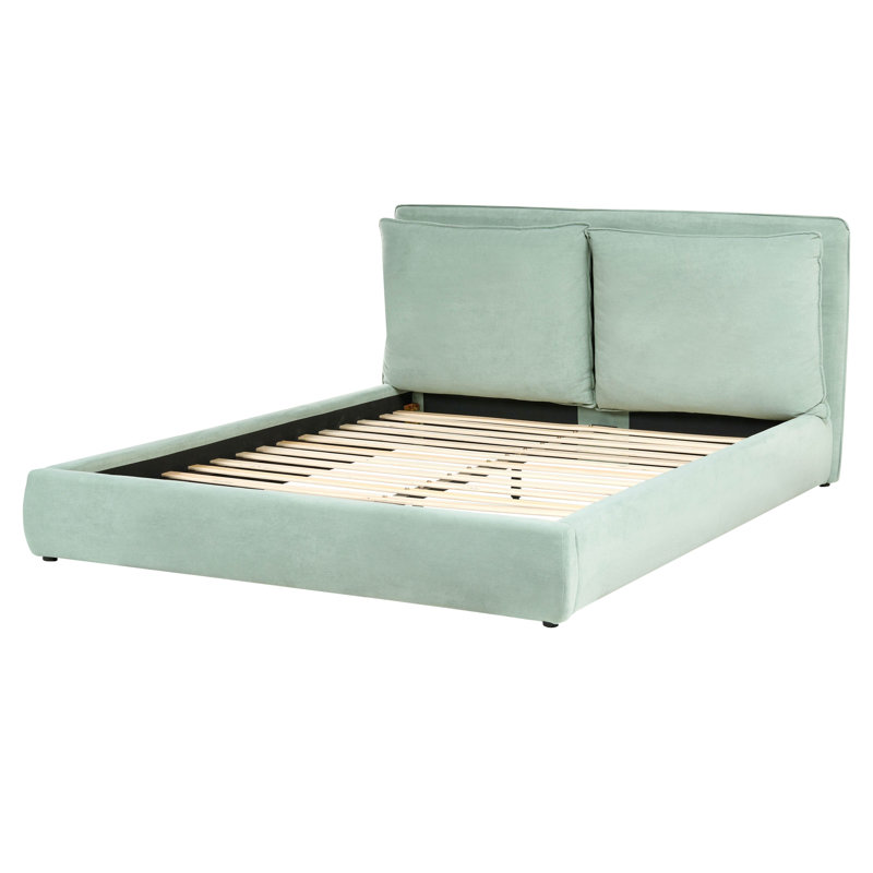 Upholstered Bed, Green, European Kingsize (160 x 200 cm)