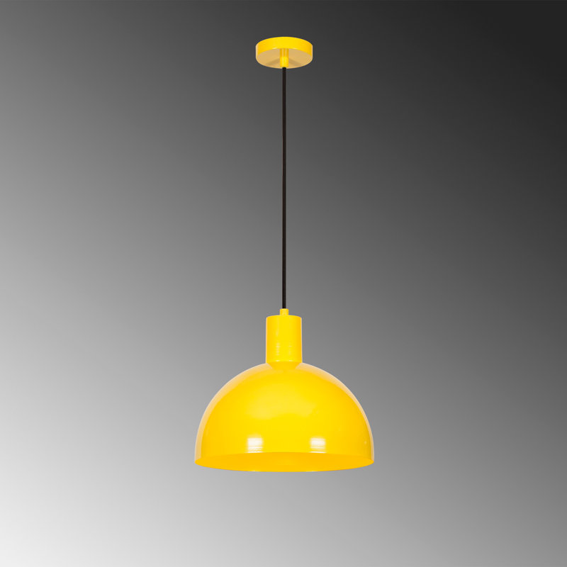 Modern Yellow Chandelier, 30 in Diameter x 46 in Height | Metal Body, E27 Socket (Max 40W) | Elegant Design for Living Room, Dining Room & Entryway | IP20 Rated, Brighten Your Space with Style