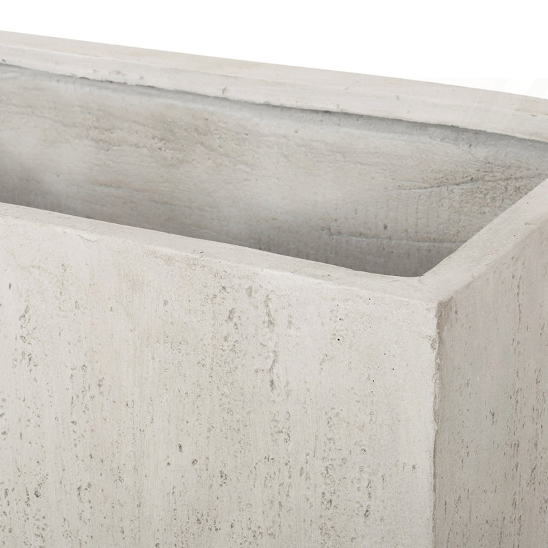 Boîte à fleurs MGO L31, H 16 po x l 31,25 po x P 15,75 po, Blanc