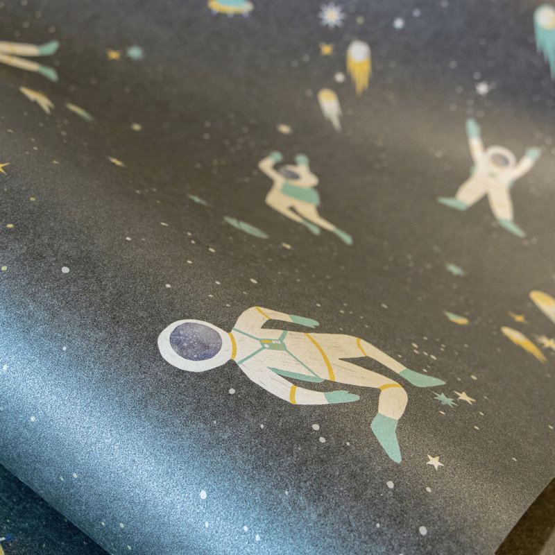 Sighref Smooth Glitter Super Space 10.05m x 53cm Wallpaper Roll, Space Blue