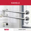 Trinsic 60 po x 71-1 / 2 po Porte de douche coulissante semi-sans cadre et verre transparent de 1/4 po (6 mm)-62281755