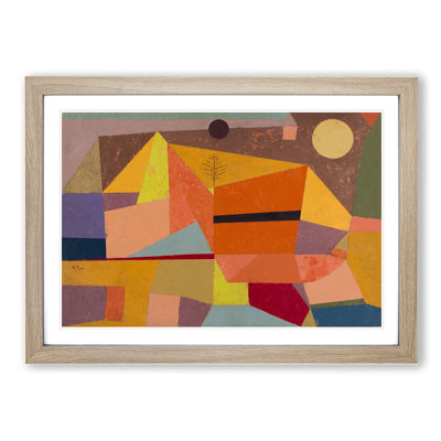 Joyful Mountain Landscape by Paul Klee - Picture Frame Painting