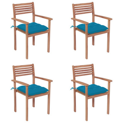 Middleborough Stacking Teak Patio Dining Armchair with Cushion by Red Barrel Studio