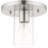 1 Light Flush mount ceiling light fixture with Clear Glass Shade-423900731