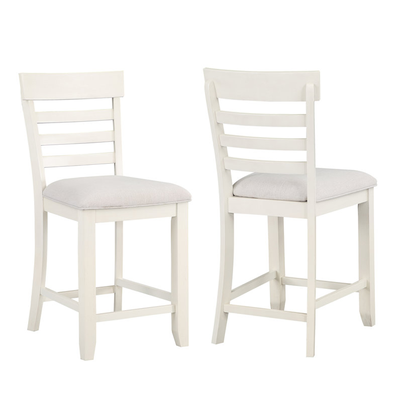Tabouret de comptoir 24 po Knauss, Blanc lait / crème