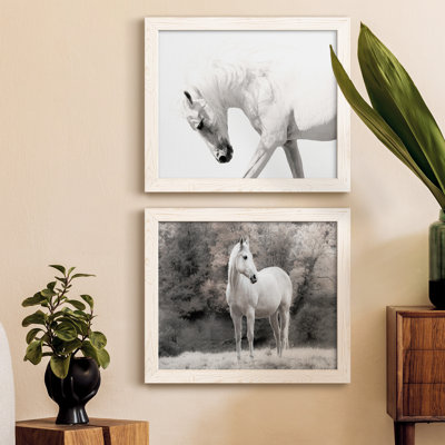 Neutral Stallion - ensemble de 2 photos sur toile tendues