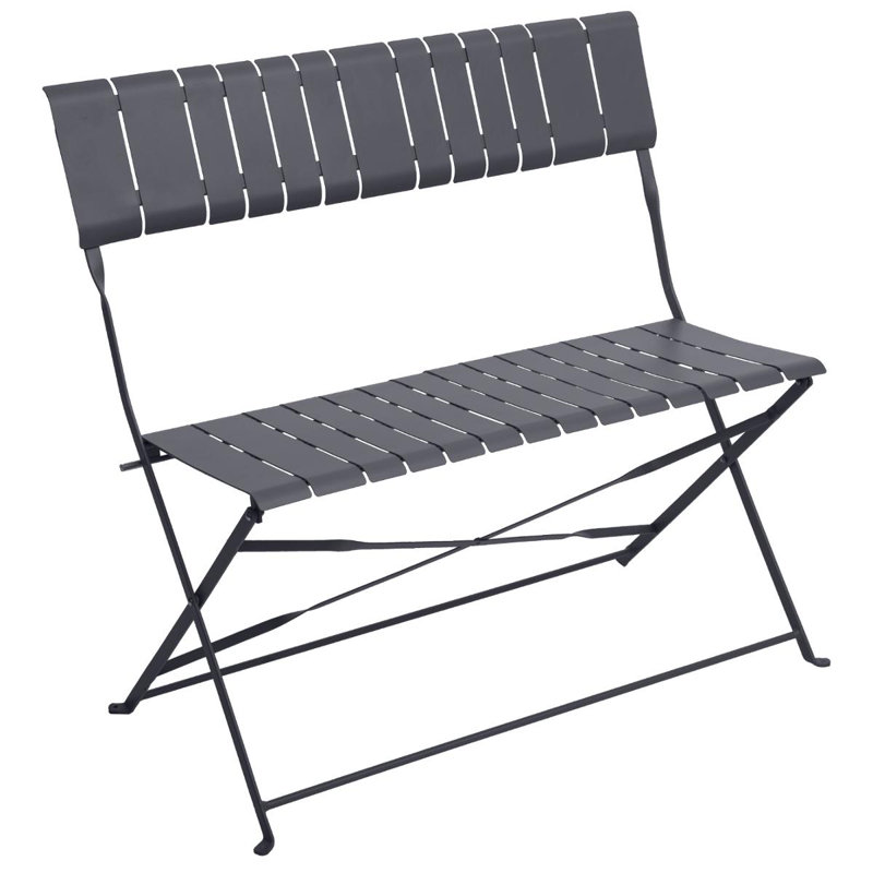Nidavellir Metal Outdoor Bench, Grey