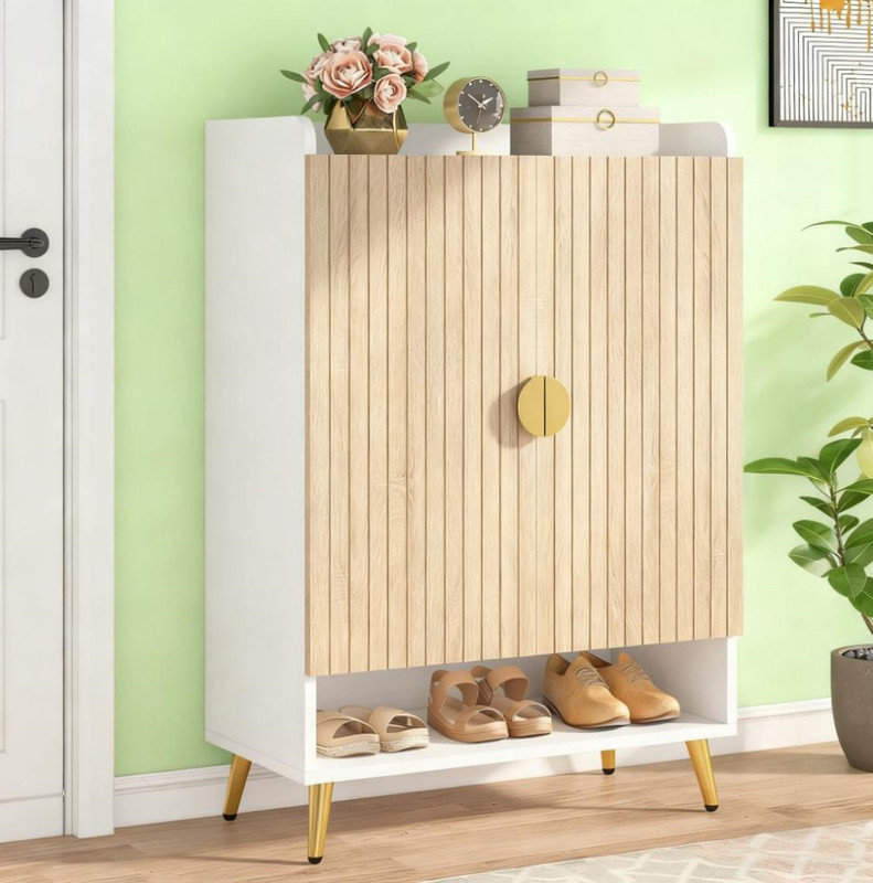 Armoire à chaussures en bois à 7 niveaux
