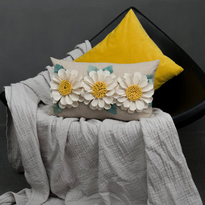 Housse de coussin en velours appliqué