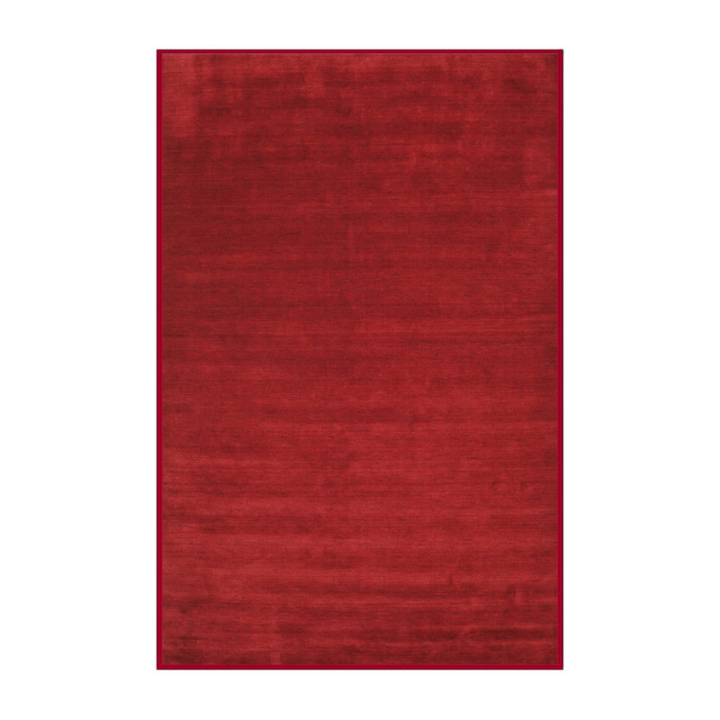 Tapis contemporain rouge, Rectangle 7 pi x 10 pi