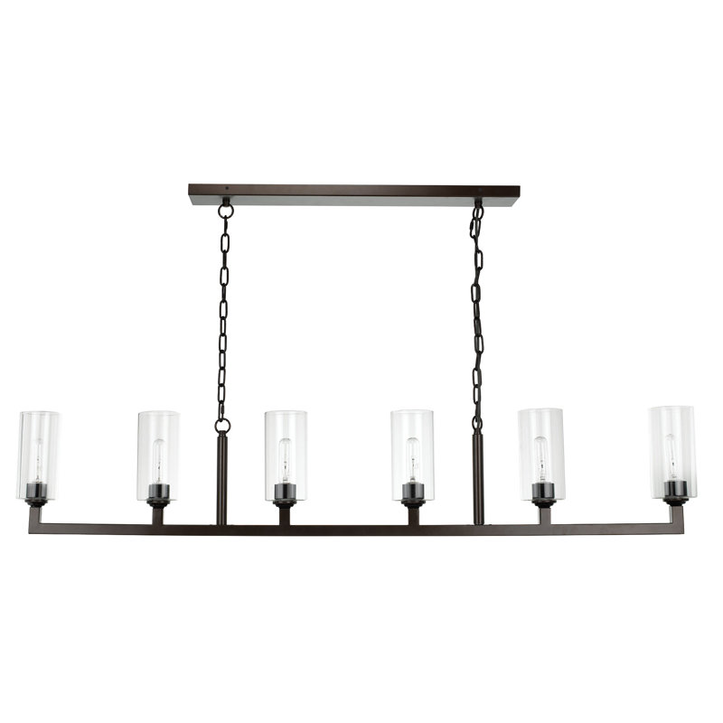 6 - Light Kitchen Island Pendant, Oil Rubbed Bronze