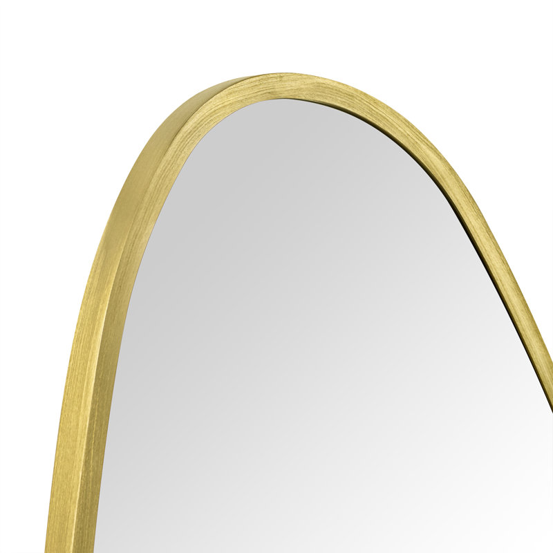 Miroir de salle de bain Trequan, Or brossé, 40 po x 18 po