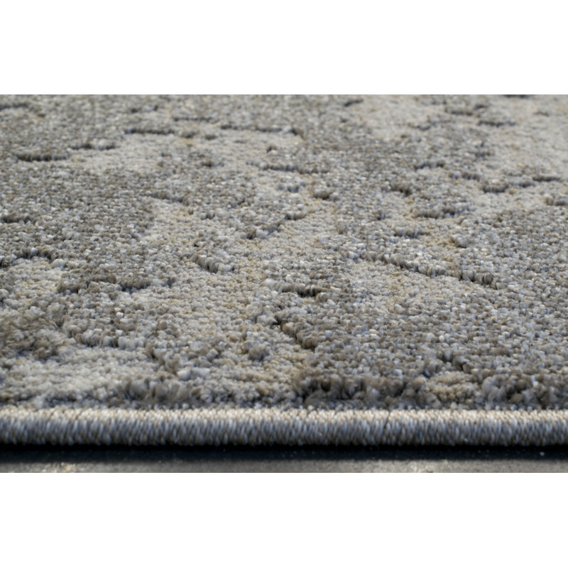 Batley Geo Tufted Grey/Brown Rug, Rectangle 80 x 150cm
