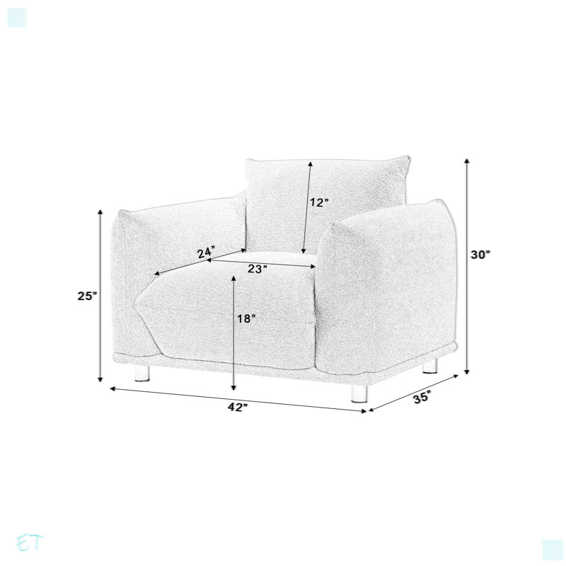 Fauteuil d'appoint Accent Chair, Tawny Cotton Linen