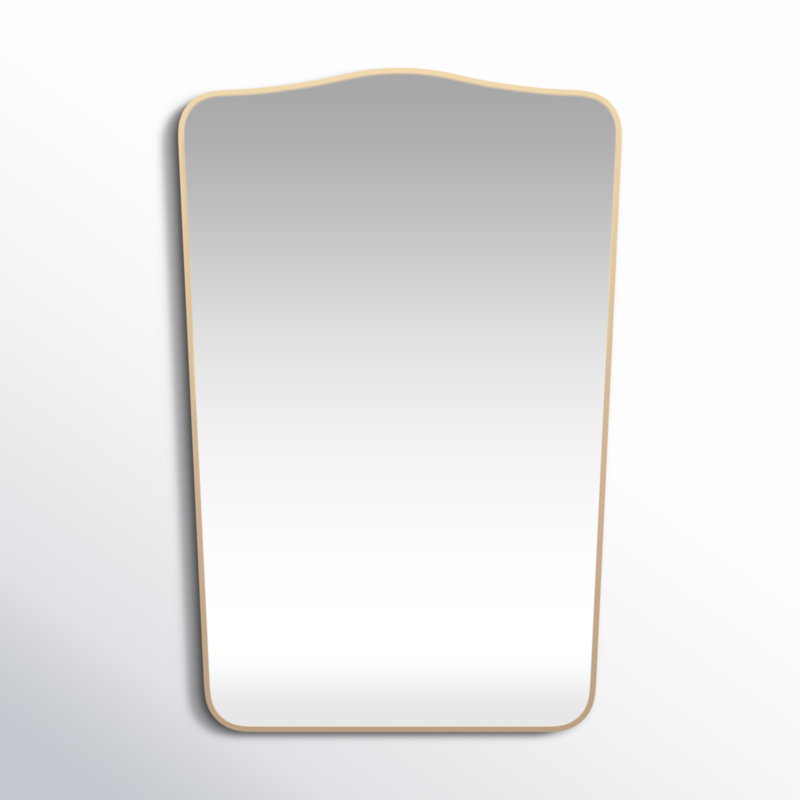 Bellona Aluminum Arch Wall Mirror, Gold