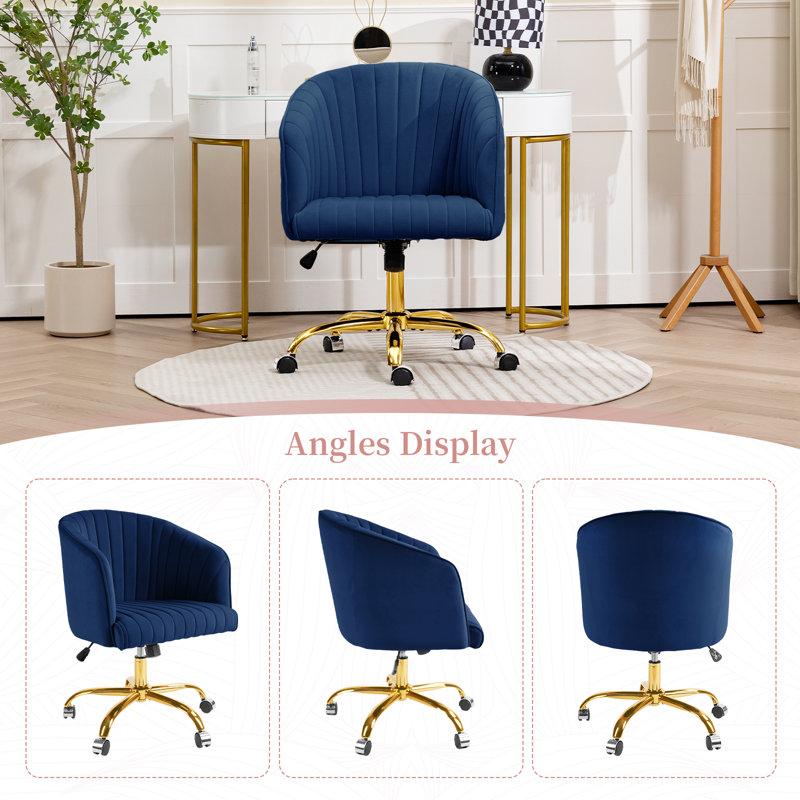 Chaise de bureau Caleia, Bleu marine