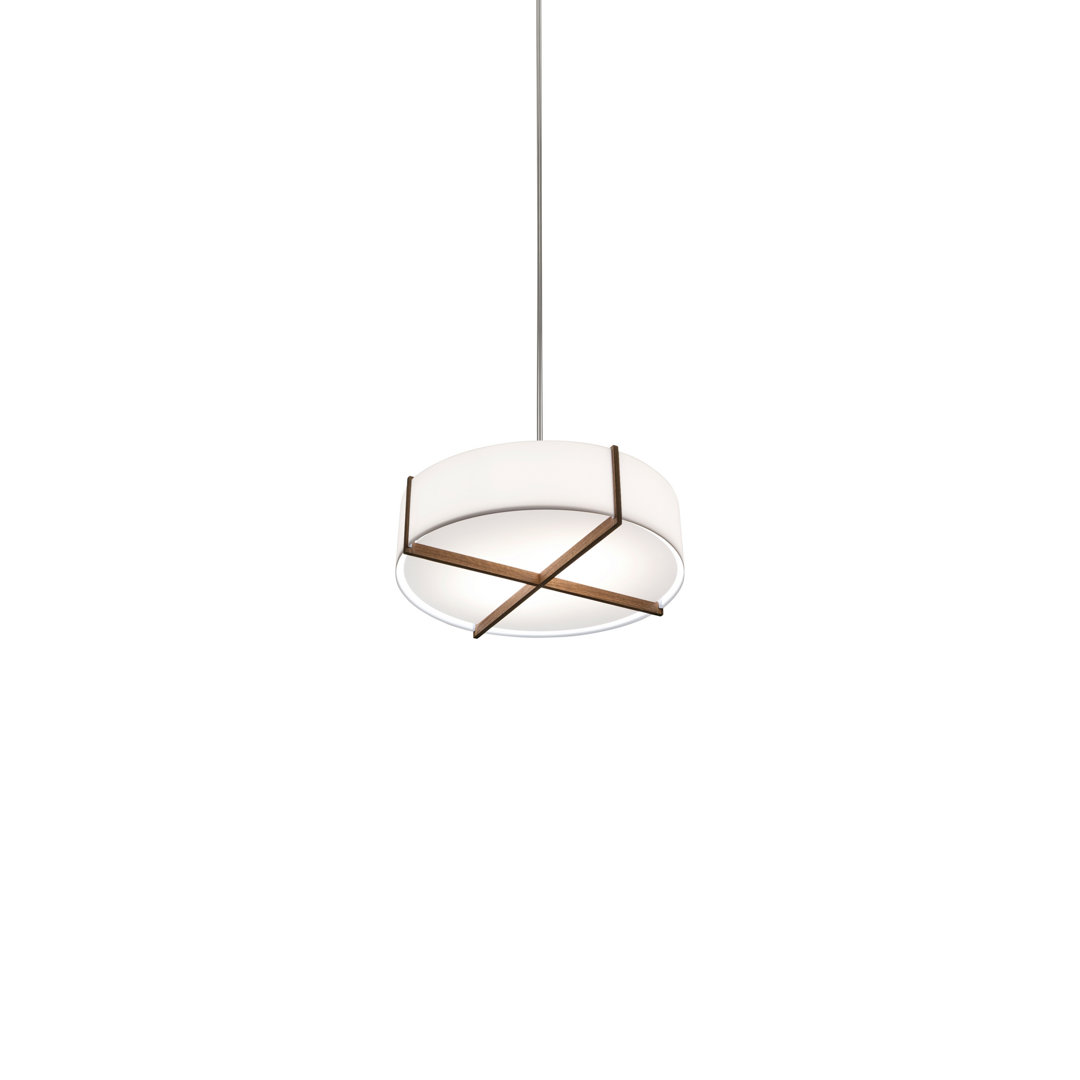 Plura 2 - Light Wood Dimmable Drum Chandelier Cerno Shade 