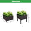 Lit de jardin surélevé en plastique 1 pi x 1 pi Benda-166117953