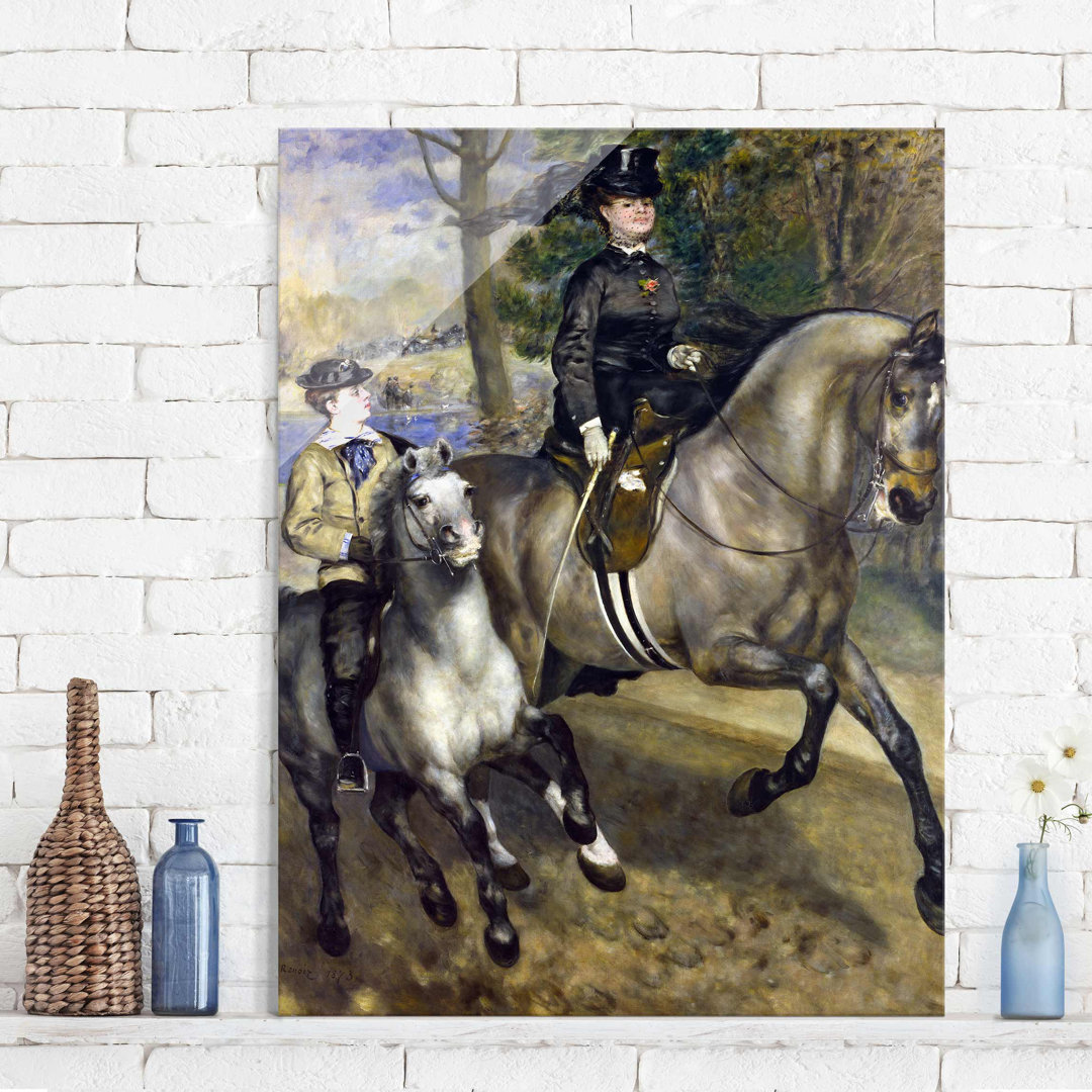 Glasbild Rider in the Bois De Boulogne von Pierre-Auguste Renoir