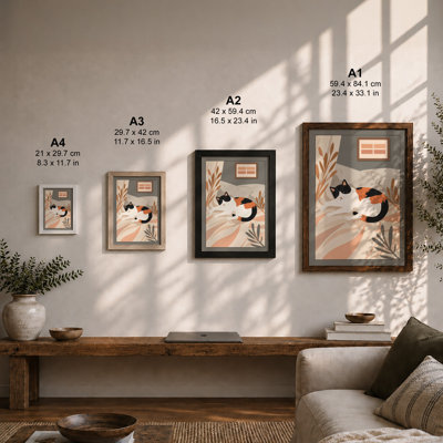 Resting Among Botanicals Boho - Framed Print