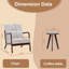 Ensemble de chaise d'appoint et de table basse Mid-Century-1908581924-1908581926
