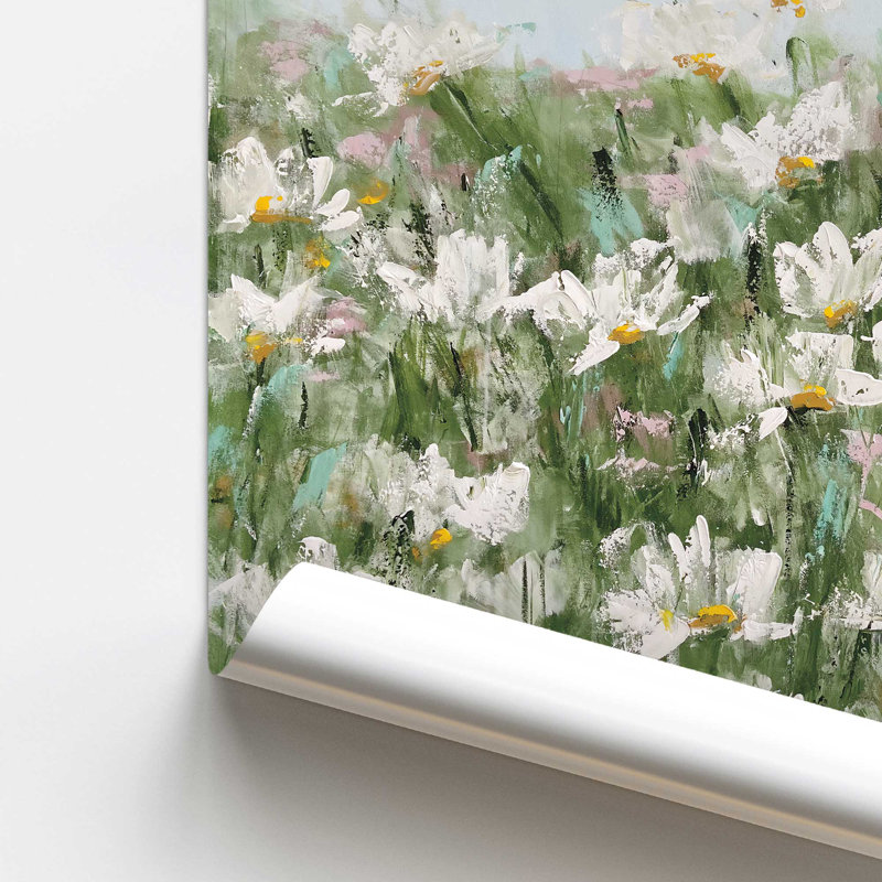 Field of Wild Daisies, reproduction sur toile, H 12 po x l 16 po, Sans cadre, papier