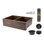 33" Hammered Copper Kitchen Apron 50/50 Double Basin Sink with Matching Drains, and Accessories