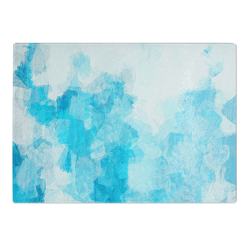 Tempered Glass the Whisper in Abstract Chopping Board, 28.5 cm W x 20 cm L