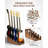 Wooden Guitar Stand For Multiple Guitars, 5-Holder, Front Display Space-Saving Floor Guitar Rack For Home, Studio, Stage, Walnut Color (For 5 Electric/Bass)-509378514-509378512