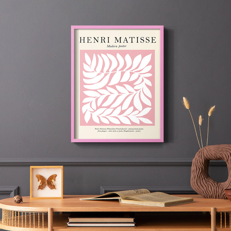 Matisse Lxxiv, reproduction encadrée - bois massif, Noir, H 28 po x l 22 po