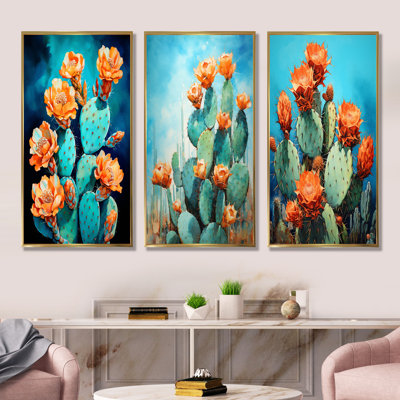 Bleu cactus et bronze brossé