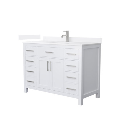 Beckett 48" Freestanding Single Bathroom Vanity with Quartz Top