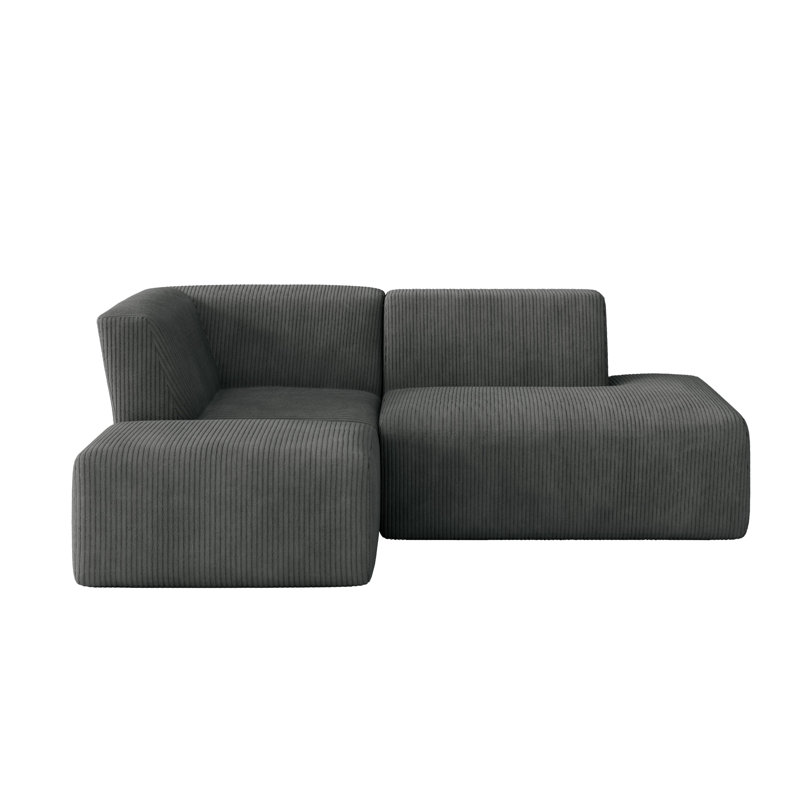 3 Seater Corduroy Seating Component, Grey Corduroy