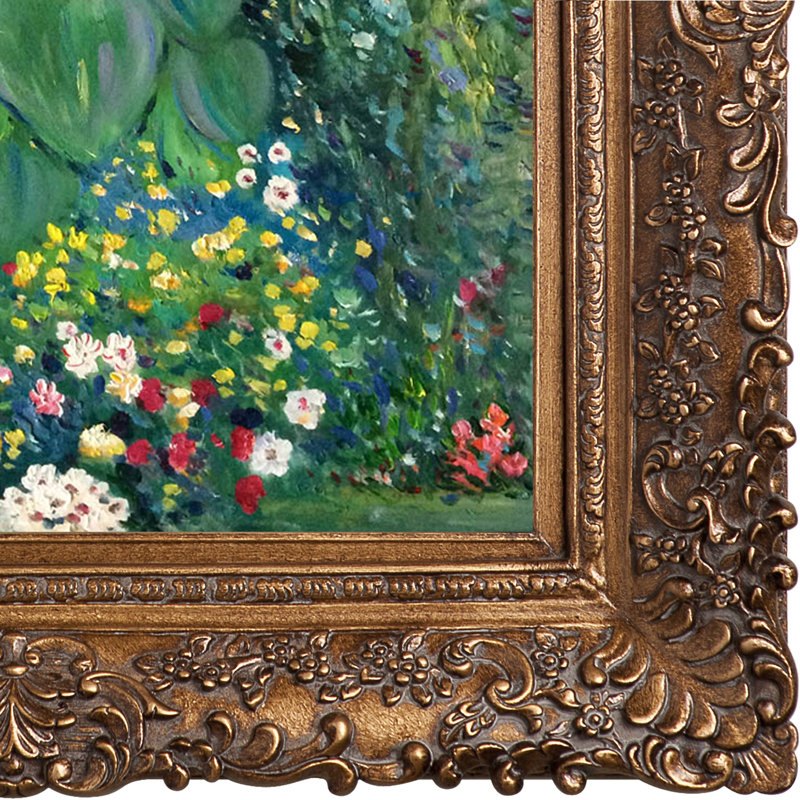 «Sunflower» par Gustav Klimt, peinture encadrée, H 33,5 po x l 29,5 po x P 2 po, Or