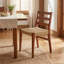 Ensemble de 2 chaises de salle à manger en rotin de style Mid-Century moderne en rotin