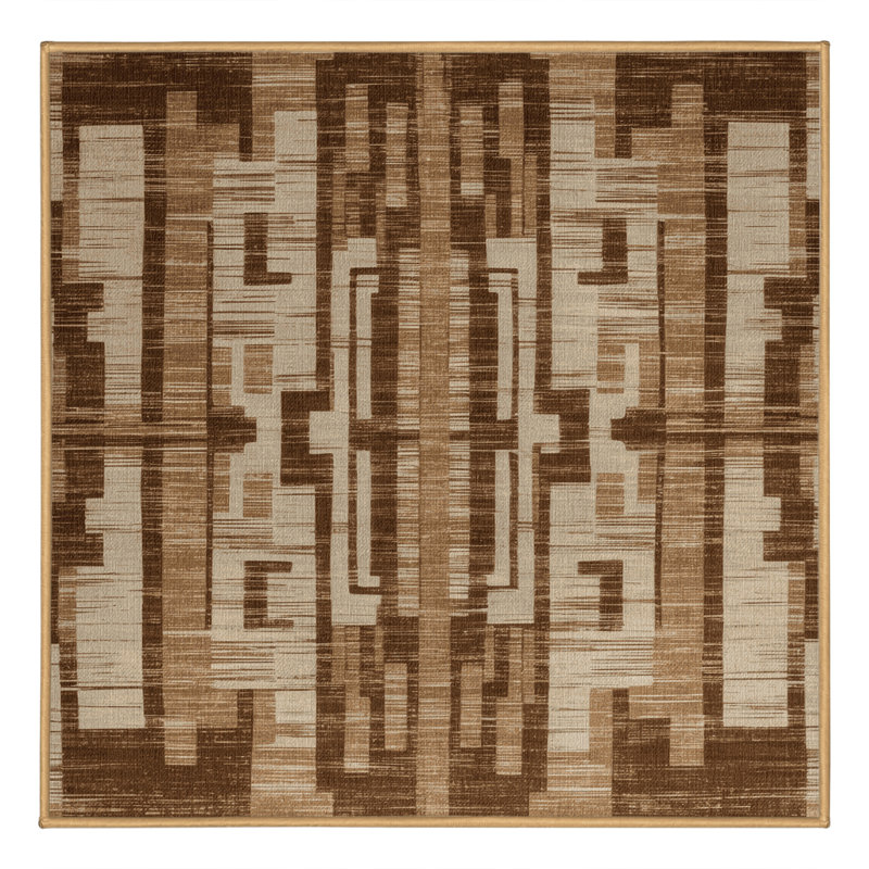 Tapis abstrait lavable à la machine, Carré 3 pi